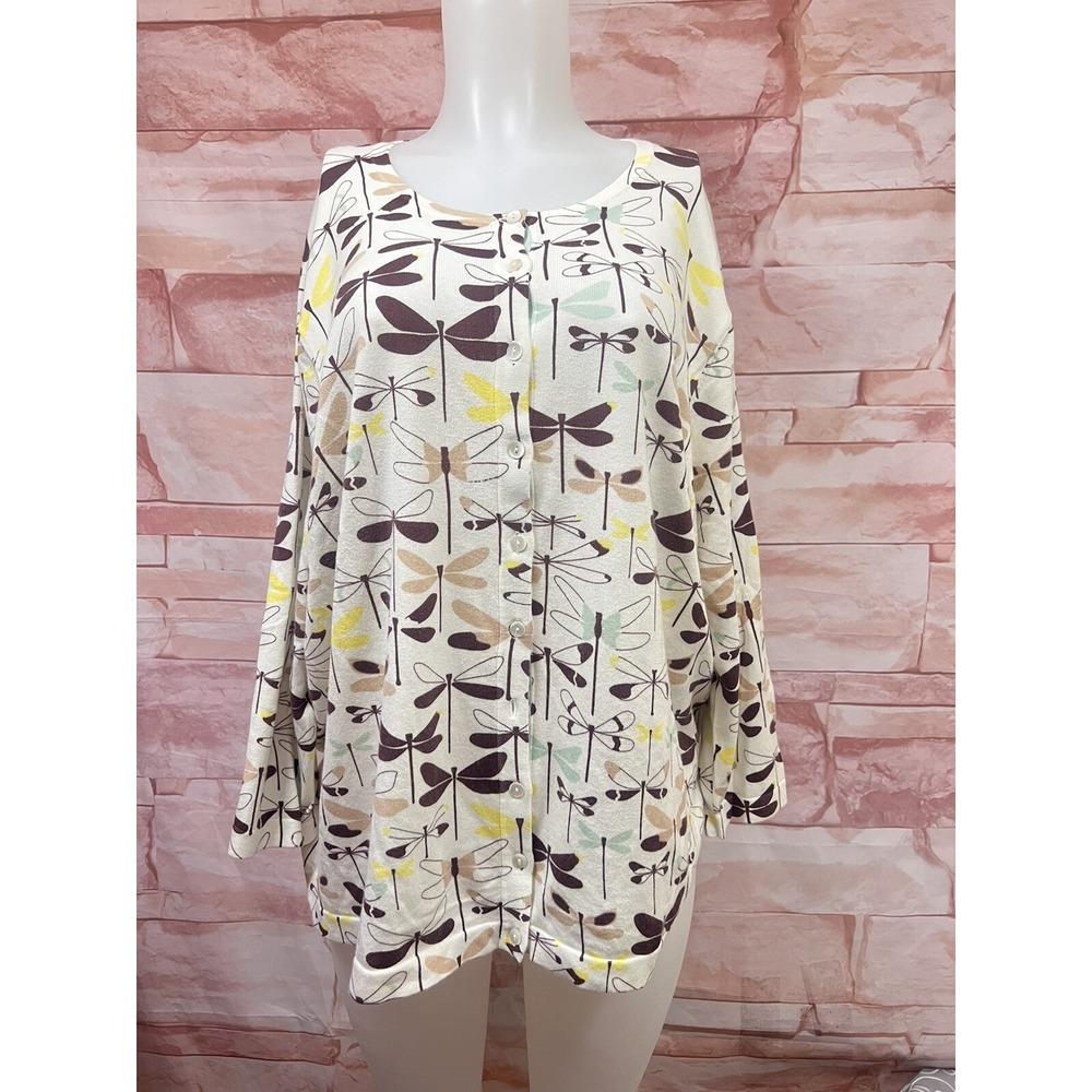 Womens Sweater size 3X White Multicolor